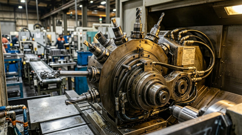 Револьверная головка токарного станка с автоматической сменой инструмента в серийном производстве